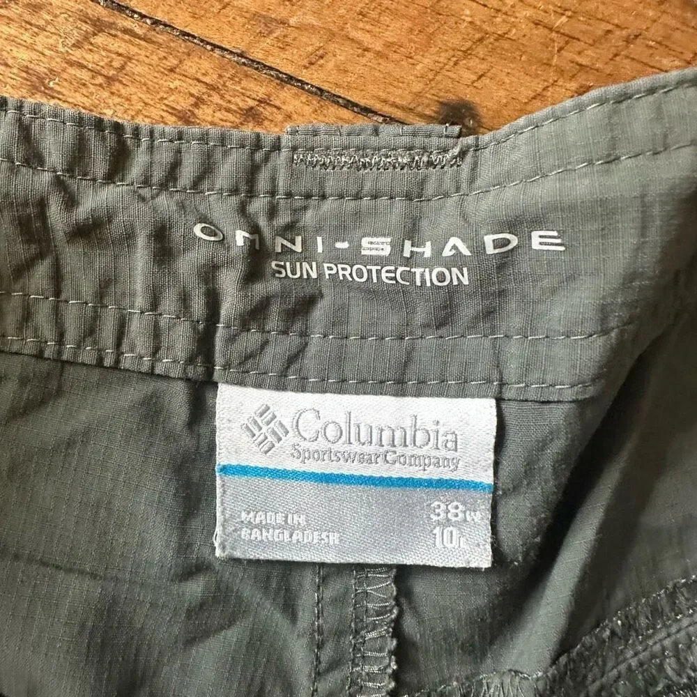 Columbia omniwick gray 38x10 athletic sun protection shorts
